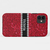 Coques Case-Mate iPhone Cas ROUGE unique du ROUGE IPHONE 5 de BLING (Dos (Horizontal))