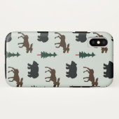 Coques Case-Mate iPhone Cas rustique de téléphone d'orignaux d'ours (Dos (Horizontal))