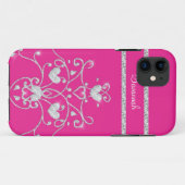 Coques Case-Mate iPhone Cas scintillant rose de l'iPhone 5 de coeurs de (Dos (Horizontal))