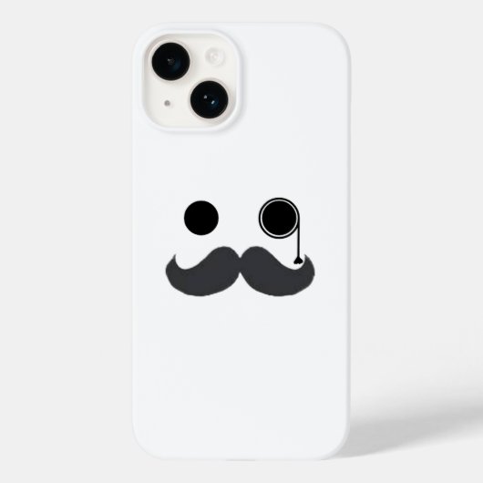 Coques Case-Mate iPhone Cas téléphonique Mustache iphone 14 (Verso)