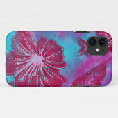 Coques Case-Mate iPhone Cas tropical de l'iPhone 5 de batik de fleur de (Dos (Horizontal))