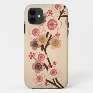 Etui iPhone Case-Mate Cas vintage de Coque-Compagnon d'arbre de fleurs