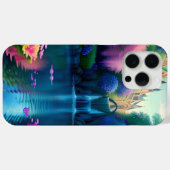 Coques Case-Mate iPhone Cascade dans un étang avec Fleurs (Verso (horizontal))