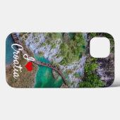 Coques Case-Mate iPhone Cascade de cascade du parc des lacs Plitvice (Verso (horizontal))