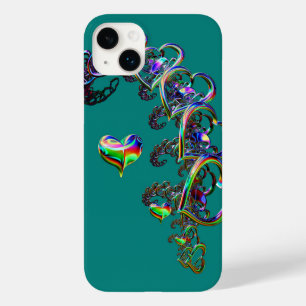 Coque Pour iPhone 14 Plus Cascade de Coeurs Ethérées