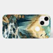 Coques Case-Mate iPhone Cascade de Forest Mountain Boho Motif naturel (Verso (horizontal))