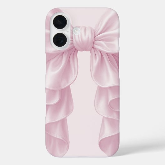 Coques Case-Mate iPhone Cascade de ruban rose froncé Élégant et chic fémin (Verso)