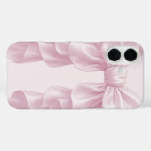 Coques Case-Mate iPhone Cascade de ruban rose froncé Élégant et chic fémin (Verso (horizontal))