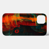 Coques Case-Mate iPhone Cascade Orange Bleu Rouge Art Abstrait (Verso (horizontal))