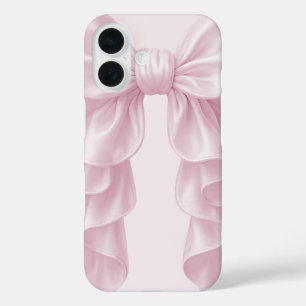 Coques iPhone 16 Cascade rose Ruffle Bow Elegant Posh Girl