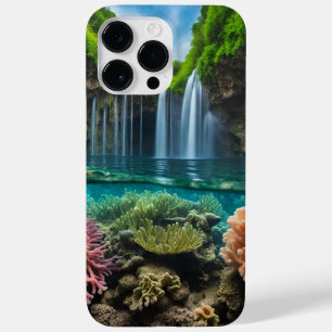 Coque Pour Pour iPhone 14 Pro Max Cascade tropicale colorée