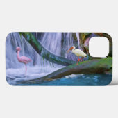 Coques Case-Mate iPhone Cascade tropicale, Flamant rose et Ibis (Verso (horizontal))