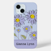 Coques Case-Mate iPhone Cascades d'aquarelle violet Monogramme (Verso)