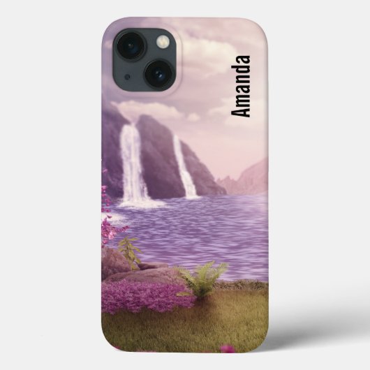 Coques Case-Mate iPhone Cascades et cerisiers autour d'un lac (Verso)