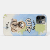 COQUES Case-Mate iPhone CASE DE TÉLÉPHONE SLOTH PERSONNALISÉE (Dos (Horizontal))