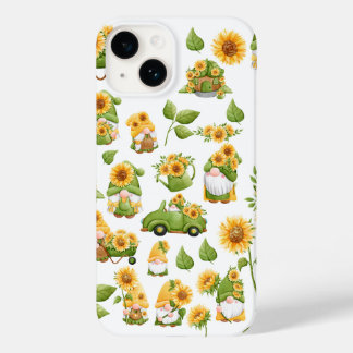 Coque Pour iPhone 14 Case de téléphone tournesol | Gnome Spring