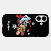 Coques Case-Mate iPhone Casino de jeu crâne (Verso (horizontal))