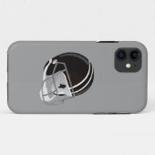Coques Case-Mate iPhone Casque de Football Argent (Dos (Horizontal))