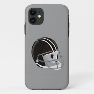 Coque iPhone 11 Casque de football Silver