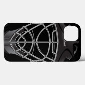 Coques Case-Mate iPhone Casque de gardien de hockey (Verso (horizontal))