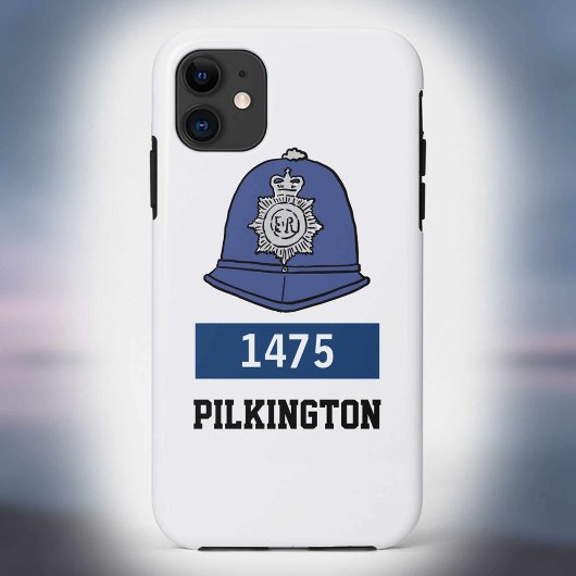 Coques Case-Mate iPhone Casque de policier britannique - Ajouter le numéro
