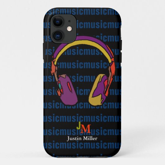 Coques Case-Mate iPhone casque dj cool personnalisé (Dos)