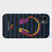 Coques Case-Mate iPhone casque dj cool personnalisé (Dos (Horizontal))