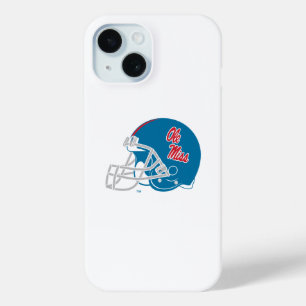Coque Pour iPhone 15 Casque Ole Miss Football   Bleu clair