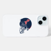 Coques Case-Mate iPhone Casque Ole Miss Football | bleu foncé (Verso (horizontal))