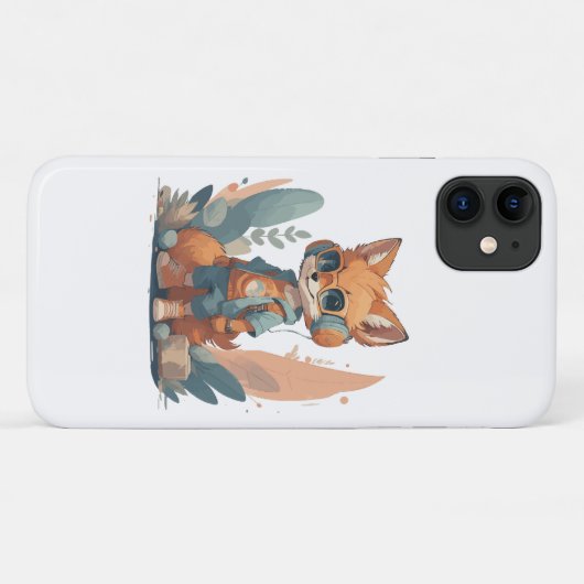Coques Case-Mate iPhone Casque pour bébé fox amusant (Dos (Horizontal))