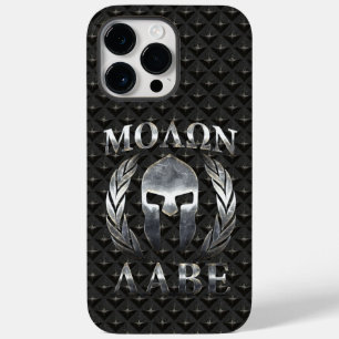 Coque Pour Pour iPhone 14 Pro Max Casque spartiate Molon Labe Laurier