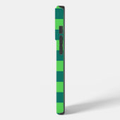 Coques Case-Mate iPhone Casque téléphonique bleu À damiers vert (Verso / Gauche)