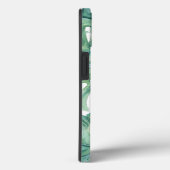 Coques Case-Mate iPhone Casque téléphonique bleu Monogramme vert Tropical (Verso / Droite)