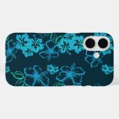 Coques Case-Mate iPhone Casque téléphonique Blue Hawaii Hibiscus (Verso (horizontal))