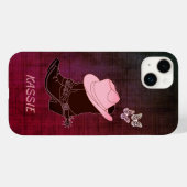 Coques Case-Mate iPhone Casquette Butterfly Burgundy Personnalisé (Verso (horizontal))