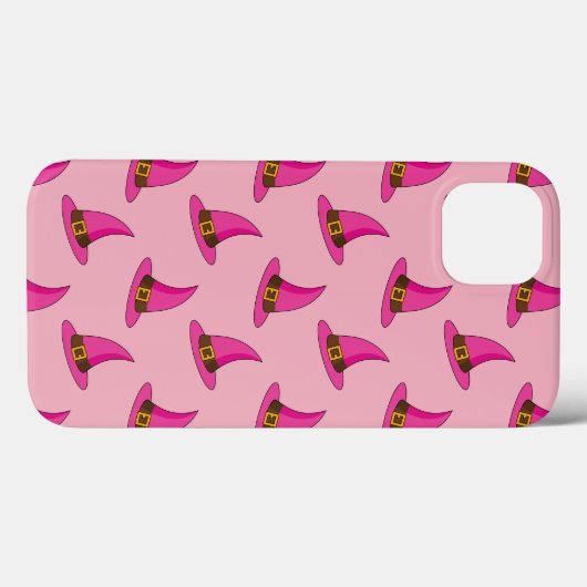 Coques Case-Mate iPhone Casquette de sorcière rose (Verso (horizontal))