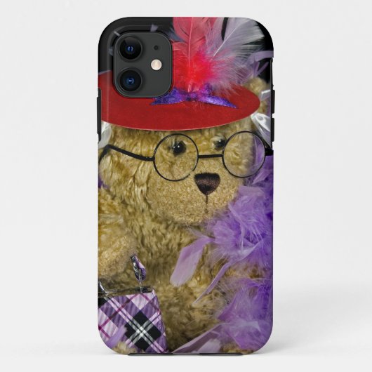 Coques Case-Mate iPhone Casquette rouge Teddy Bear (Dos)