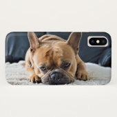 Coques Case-Mate iPhone Casse-photo pour chien de taureau français mignon (Dos (Horizontal))