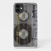 Coques Case-Mate iPhone Cassette de musique avec nom (Dos)
