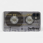 Coques Case-Mate iPhone Cassette de musique avec nom (Dos (Horizontal))