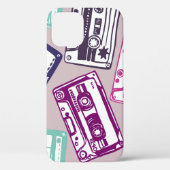 Coques Case-Mate iPhone cassettes rétro, motif dessiné à la main. (Verso)