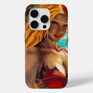 Coque iPhone 15 Pro Cassja à la plage