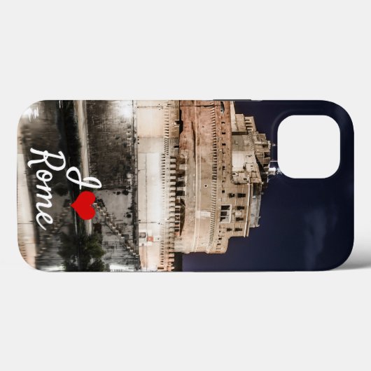 Coques Case-Mate iPhone Castel Sant Angelo la nuit à Rome (Verso (horizontal))