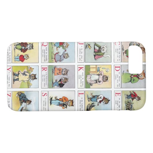 Coques Case-Mate iPhone Cat Alphabet, Louis Wain (Dos (Horizontal))