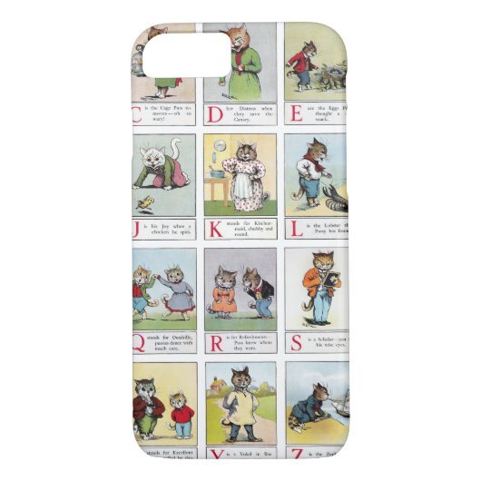 Coques Case-Mate iPhone Cat Alphabet, Louis Wain (Dos)