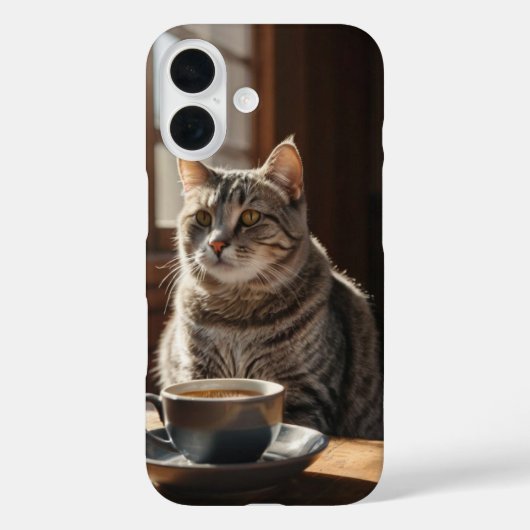 Coques Case-Mate iPhone Cat and Coffee Vibes (Verso)