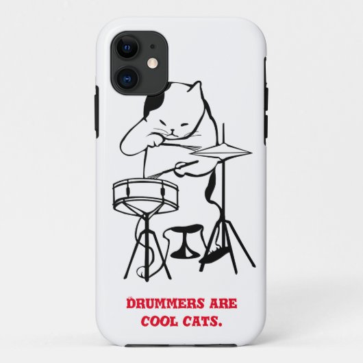 Coques Case-Mate iPhone Cat Drummer Cool (Dos)
