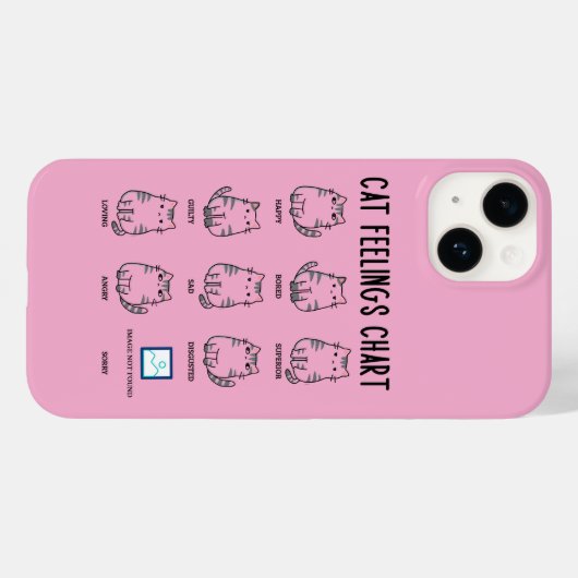 Coques Case-Mate iPhone Cat Feelings Chart (Verso (horizontal))