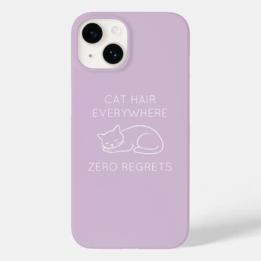 Coques Case-Mate iPhone Cat hair everywhere zero regrets (Verso)