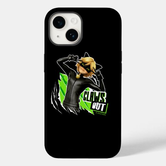 Coques Case-Mate iPhone Cat Noir | Graphisme de découpe (Verso)